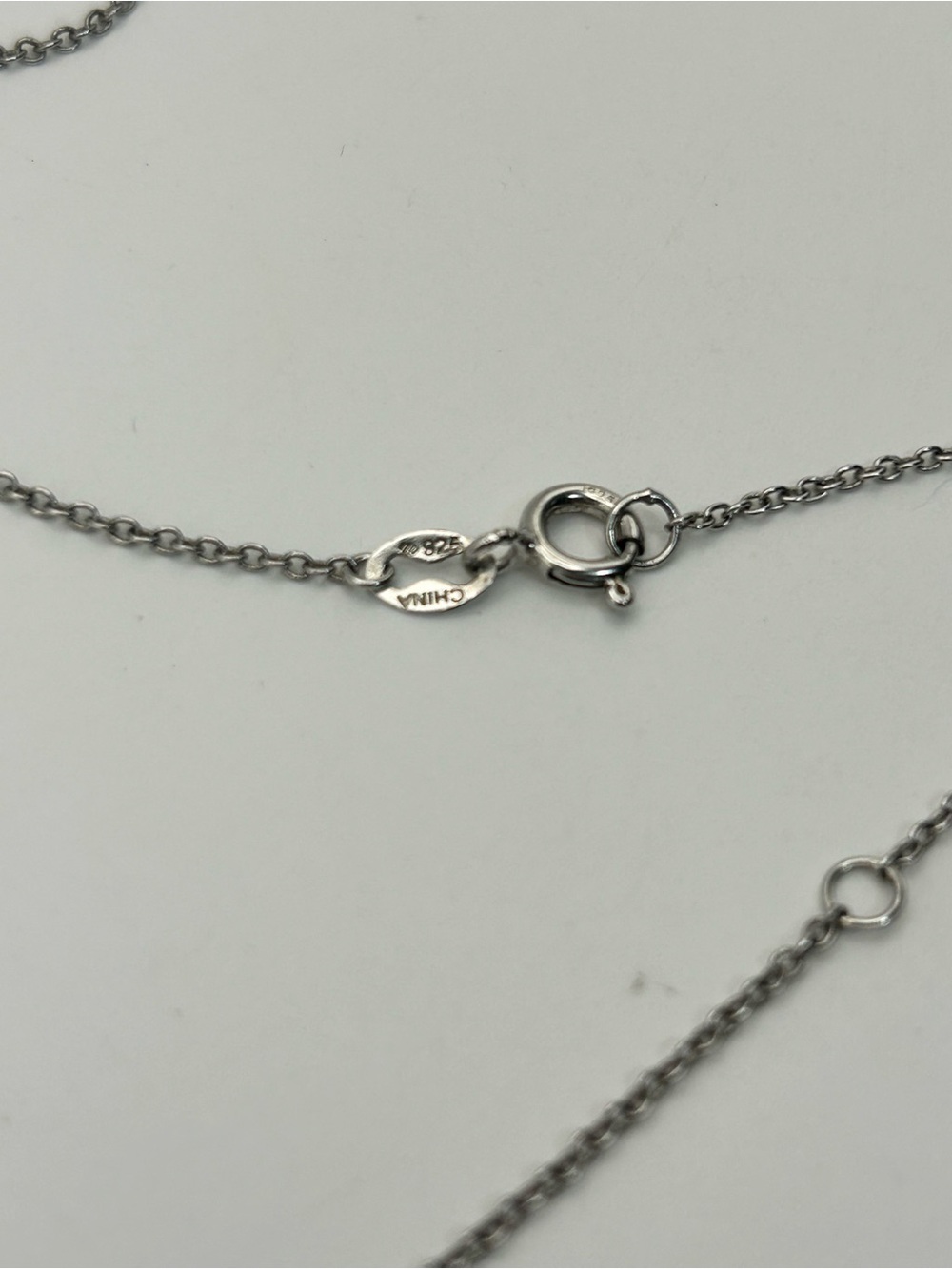 Sterling Silver Circle Link Chain Necklace 18" Dainty Lightweight Stamped 925 - Picture 6 of 9